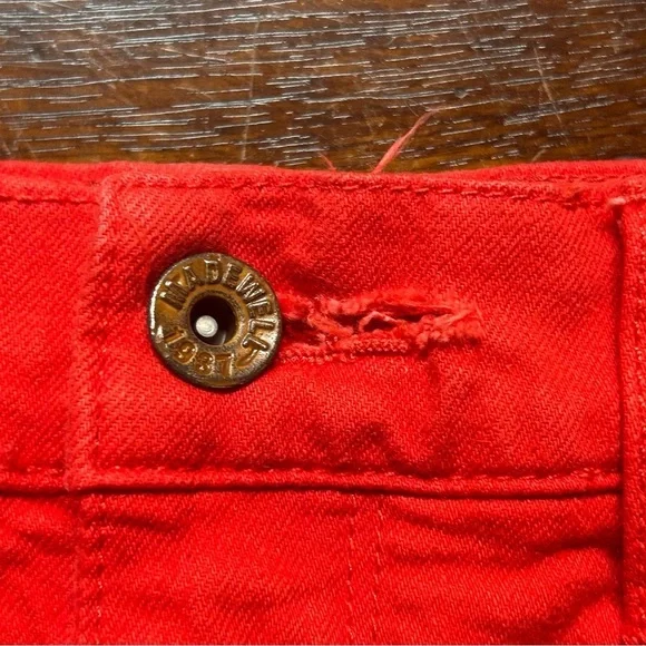 Madewell Red Shorts Size 26 - Picture 5 of 7